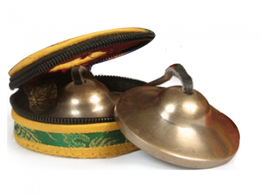 Tibetan cymbals with cymbal bag